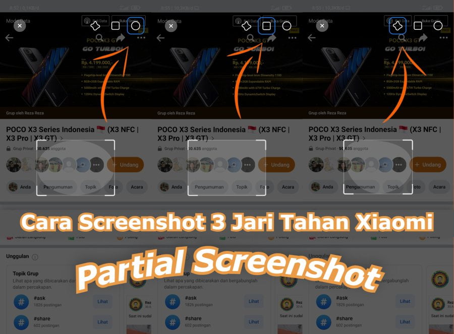 Cara Screenshot 3 Jari Tahan Xiaomi / Partial Screenshot Dengan Mudah Cara Screenshot 3 Jari Tahan Xiaomi / Partial Screenshot Dengan Mudah