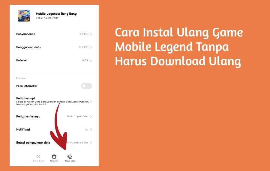 Cara Instal Ulang Game Mobile Legend