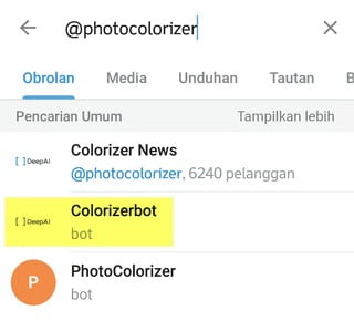 Cara Ubah Foto Hitam Putih Menjadi Berwarna di Telegram