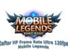 Daftar HP Frame Rate Ultra 120fps Mobile Legends, Cek Sekarang !!