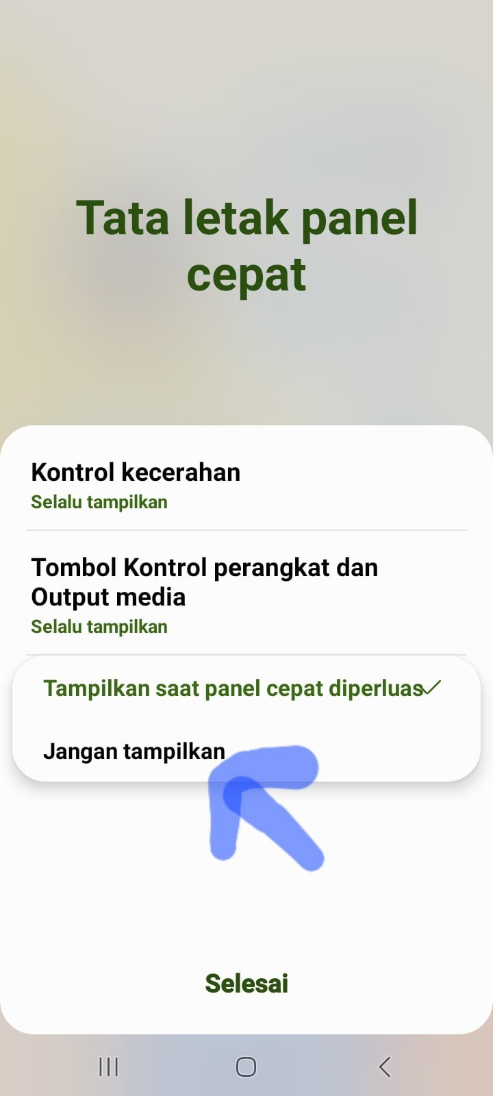 Cara Sembunyikan Menu Kontrol Perangkat dan Ouput Media di HP Samsung